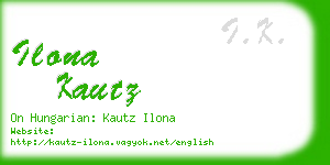 ilona kautz business card